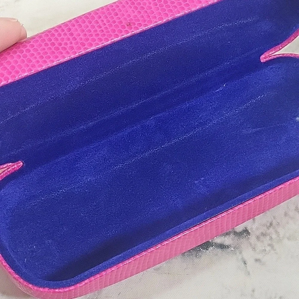 LILLY PULITZER Pink Faux Snakeskin Glasses Sunglasses Hard Travel CASE ONLY